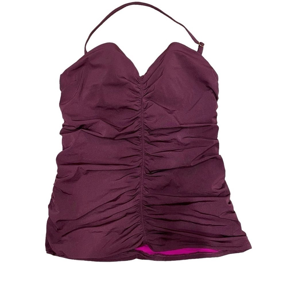 A. Che Sweatheart Line Ruched Tankini Top